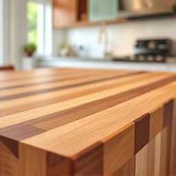 Custom butcher block countertop installation in Sacramento kitchen