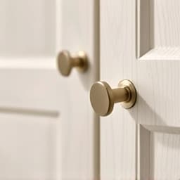 Custom cabinet hardware installation during refacing project