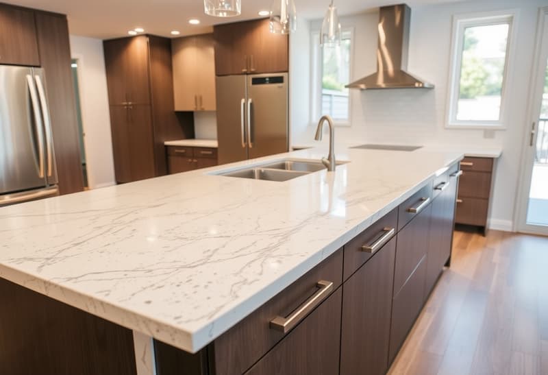 Professional countertop installation in Sacramento kitchen