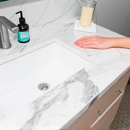 Elegant marble countertop on bathroom vanity in Sacramento