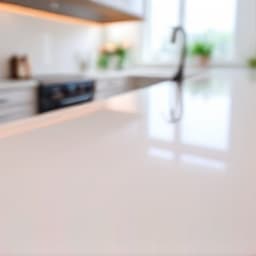 Modern kitchen with newly installed countertops