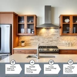 Natural stone backsplash installation in Sacramento kitchen